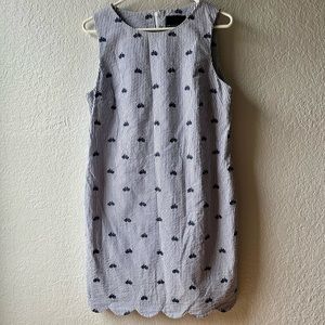 Cynthia Rowley blue and white striped bicycle dress